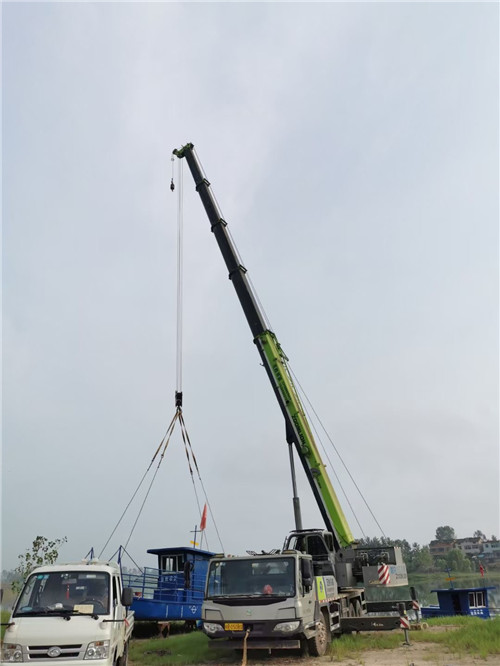 射阳县桥梁建设吊装案例